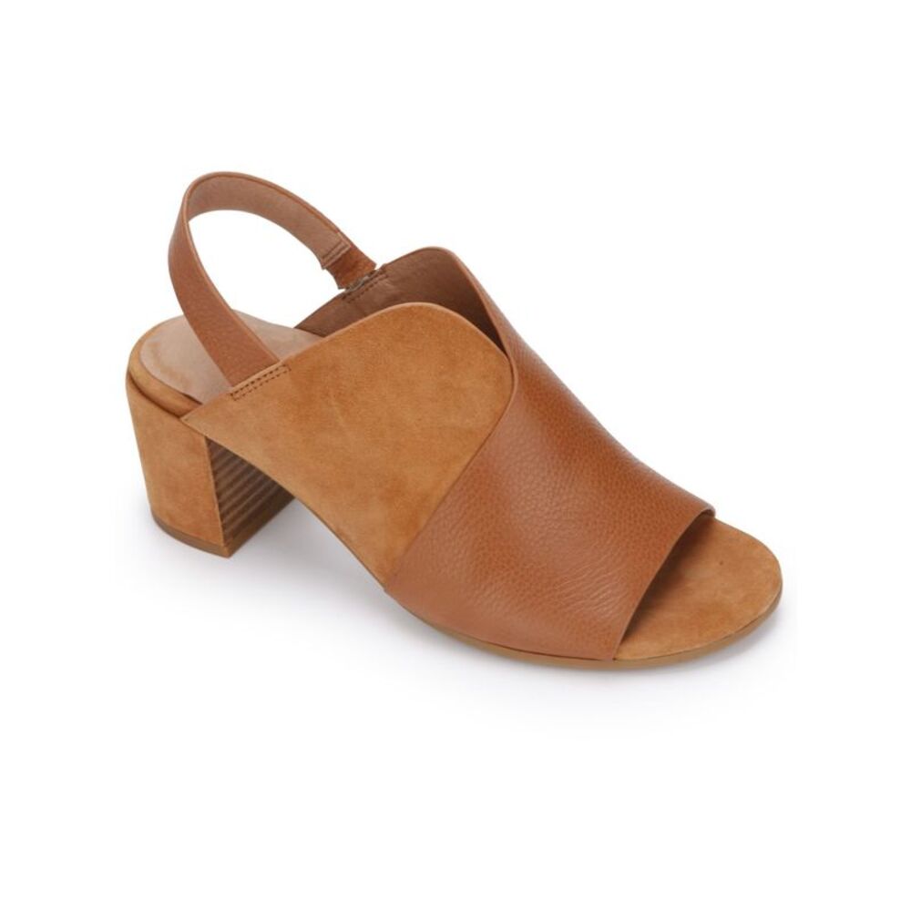 NWT GENTLE SOULS KENNETH COLE Womens Brown Charlene Open Slingback Sandal 9 M